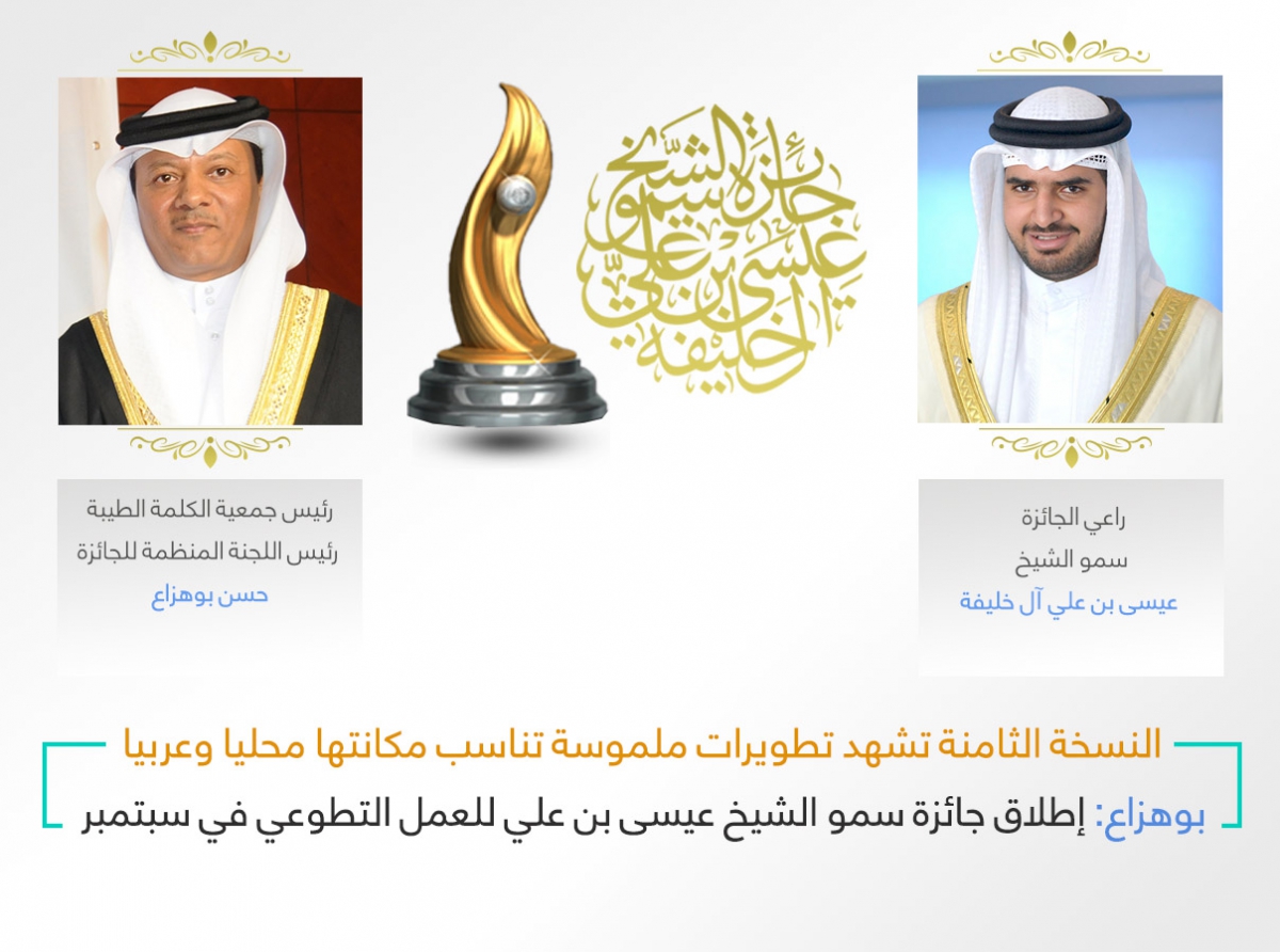  النسخة الثامنة تشهد تطويرات ملموسة تناسب مكانتها محليا وعربيا .. بوهزاع: إطلاق جائزة سمو الشيخ عيسى بن علي للعمل التطوعي في سبتمبر